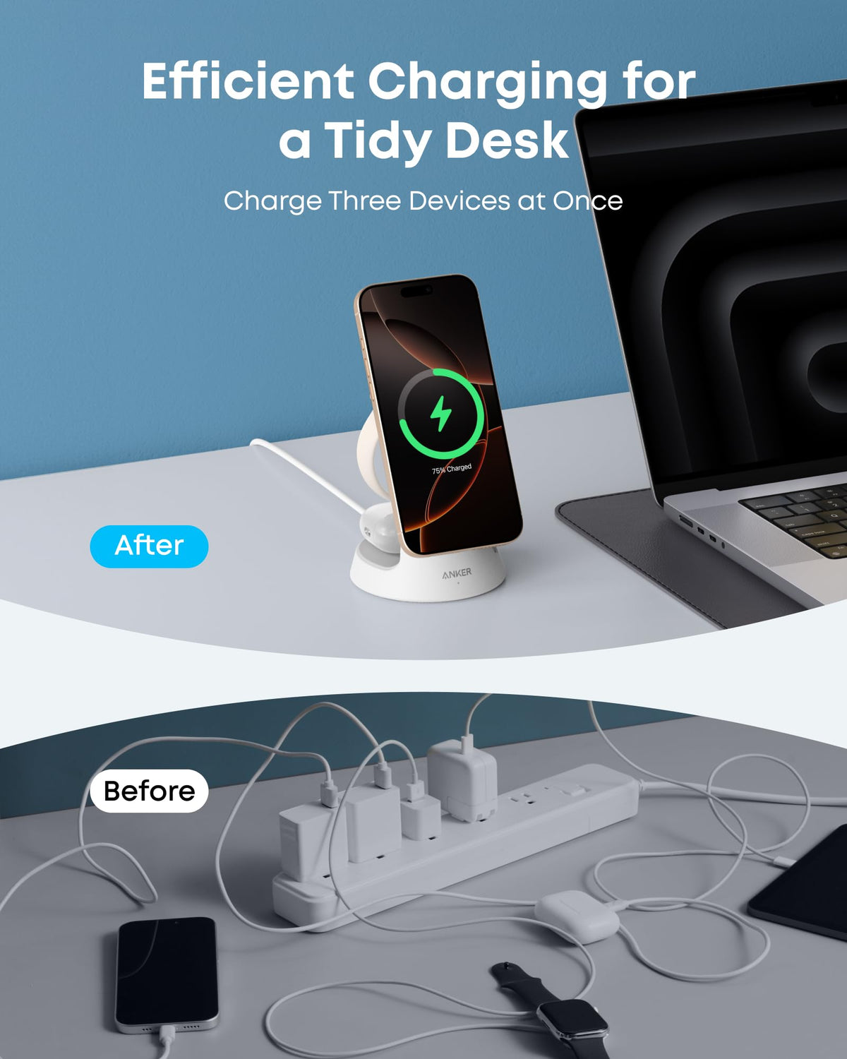 Anker | MagGo Wireless Charging Station | 3-in-1, Dock Stand