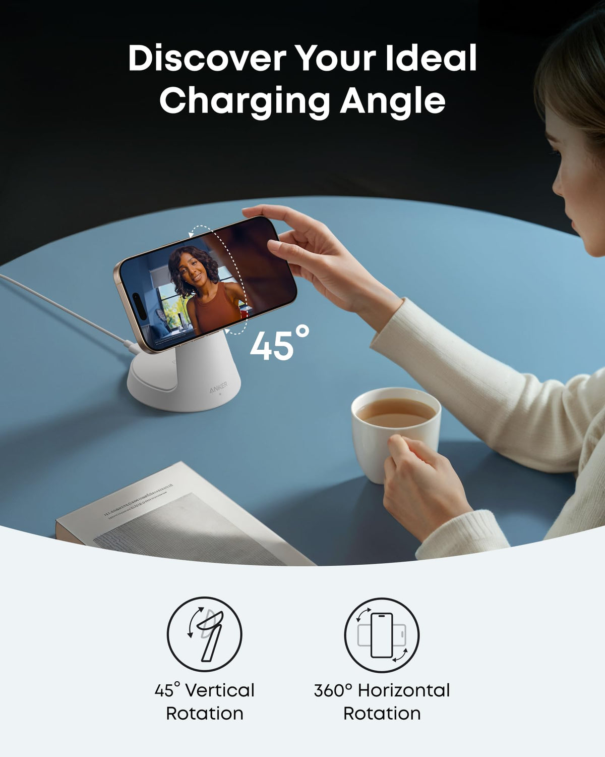 Anker | MagGo Wireless Charging Station | 3-in-1, Dock Stand
