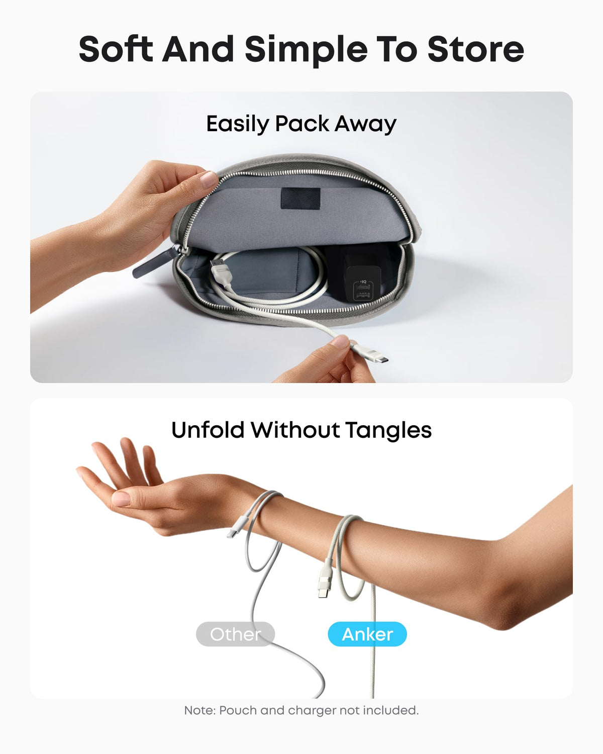 Anker | USB-A to USB-C Cable | 3 ft / 6 ft, Upcycled-Braided