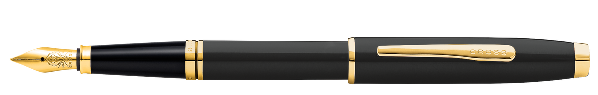 Cross | Coventry Fountain Pen | Black Lacquer with Gold-Tone, Fine Nib