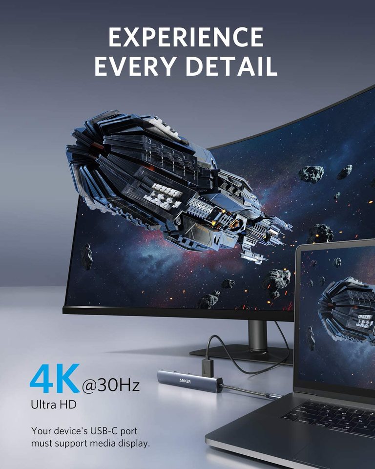 Anker | 543 USB-C Hub | 6-in-1, Slim