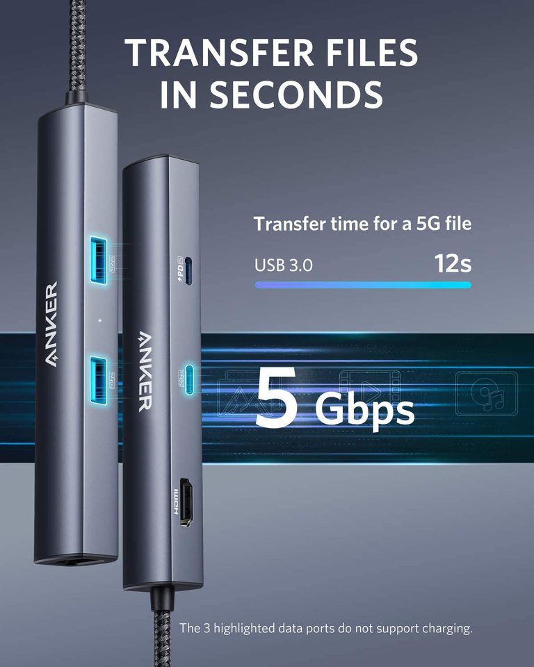 Anker | 543 USB-C Hub | 6-in-1, Slim