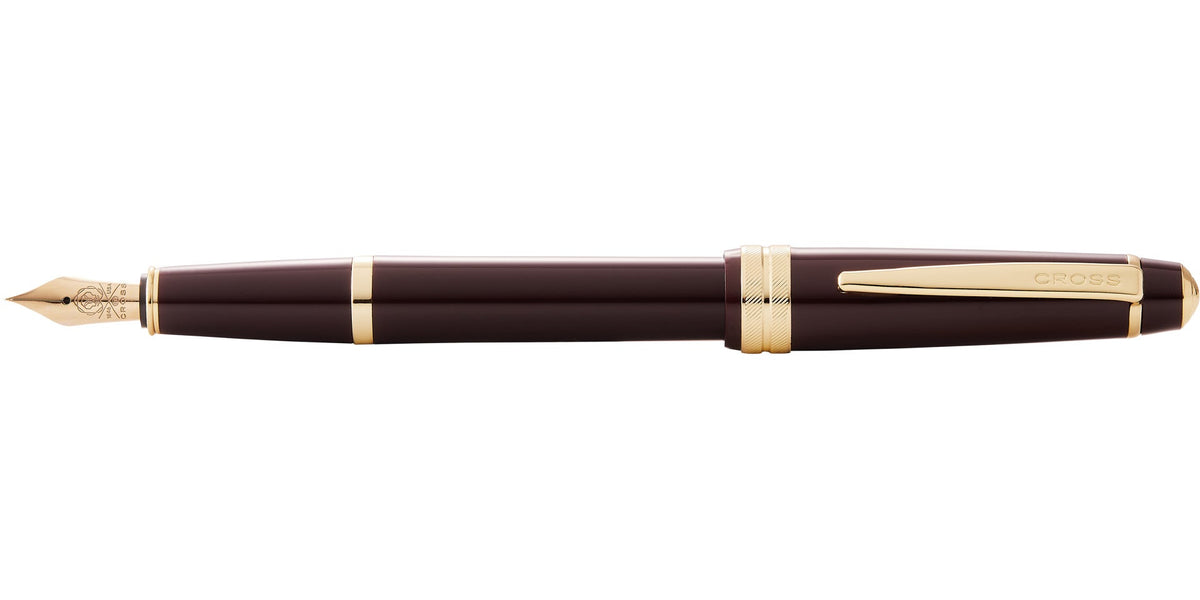 Cross | Bailey Light Fountain Pen | Polished Burgundy Resin and Gold Tone, Extra-Fine Nib