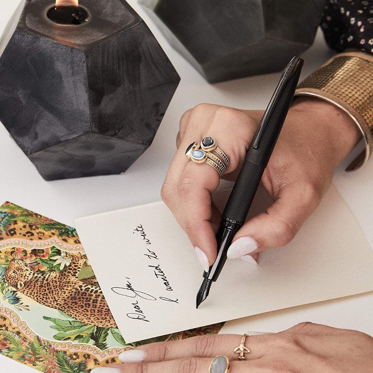 Cross | Bailey Fountain Pen | Matte Black Lacquer, Extra-Fine Nib