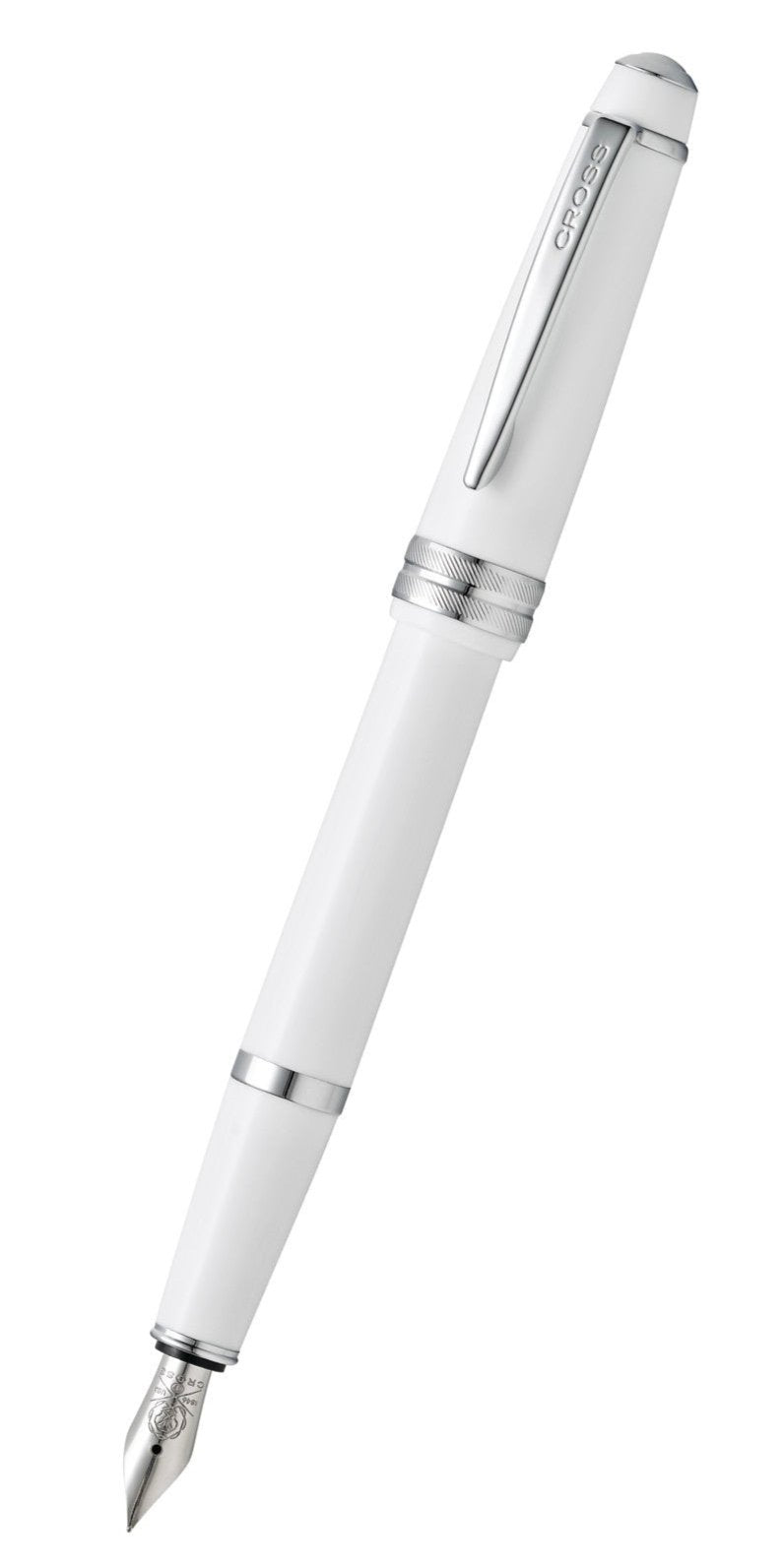 Cross Bailey Light Fountain Pen, Polished White Resin, Fine Nib