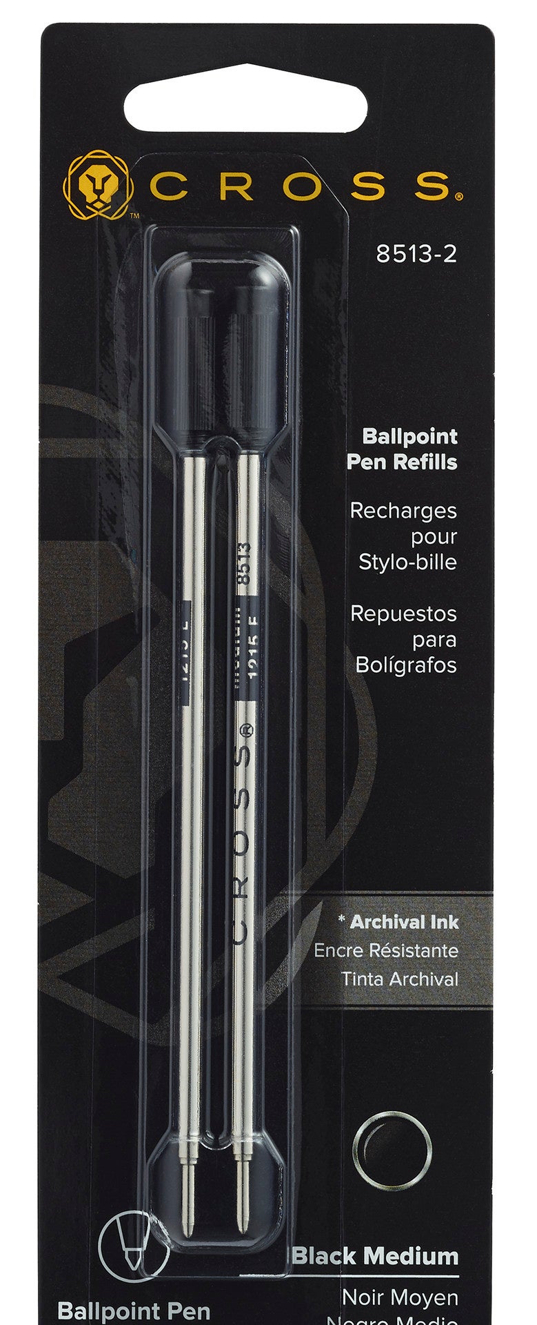 Cross | Ballpoint Refill | Black, Medium, 2 Pack