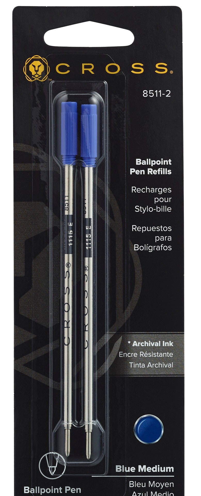 Cross | Ballpoint Refill | Blue, Medium, 2 Pack
