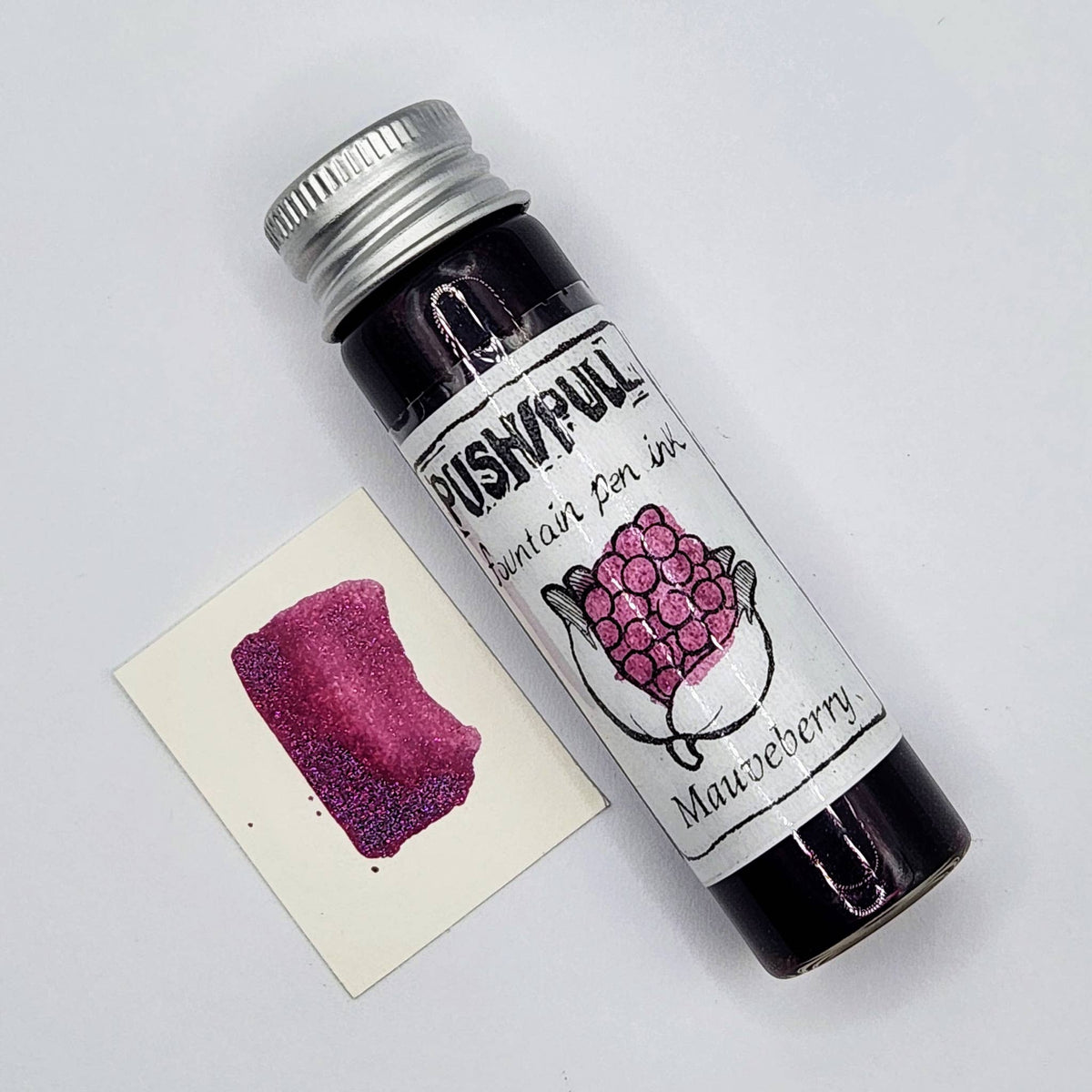 Push/Pull Mauveberry fountain pen ink, 20 ml vial