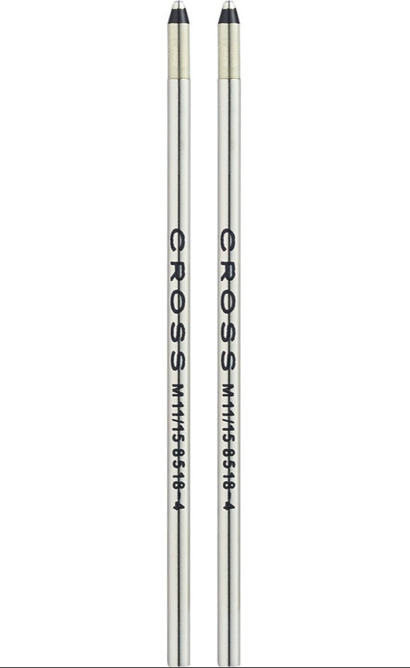 Cross | Mini Ballpoint Refill | Black, Medium, 2 Pack