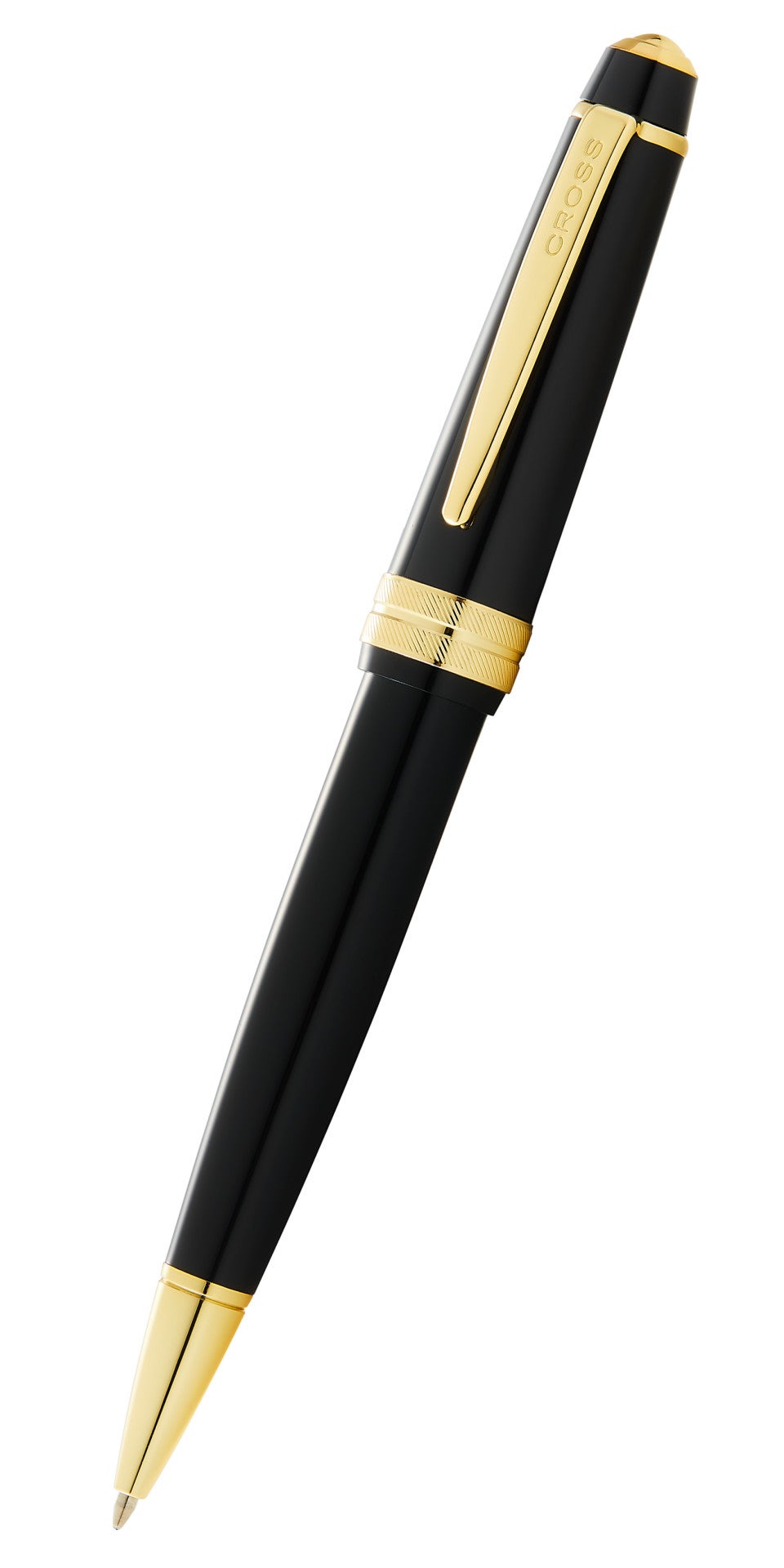 Cross Bailey Light Ballpoint Pen, Polished Black Resin and Gold Tone