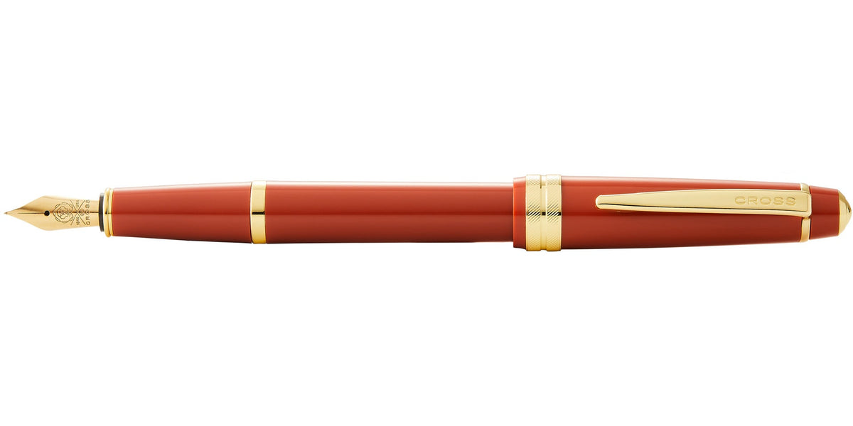 Cross | Bailey Light Fountain Pen | Polished Amber Resin and Gold Tone, Extra-Fine Nib