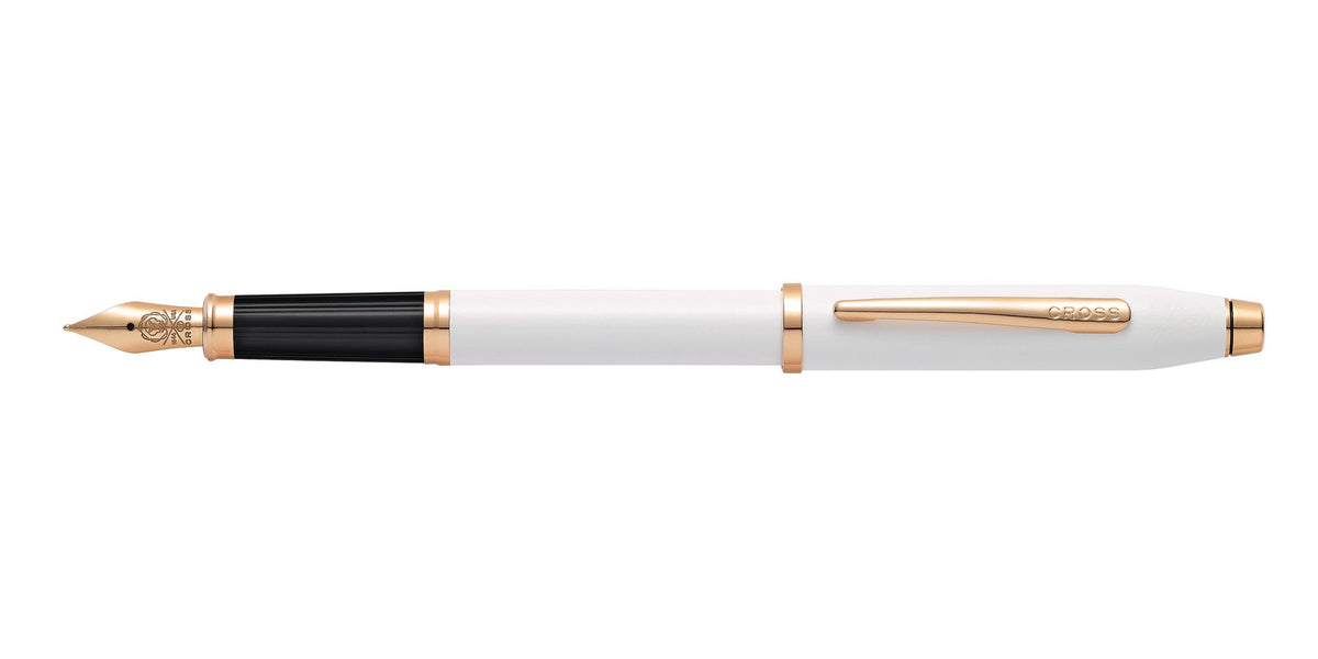 Cross | Century II Fountain Pen | Pearlescent White Lacquer, Medium Nib