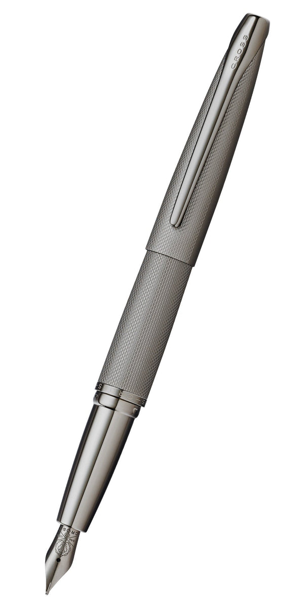 Cross ATX Fountain Pen, Sandblasted Titanium Gray, Medium Nib