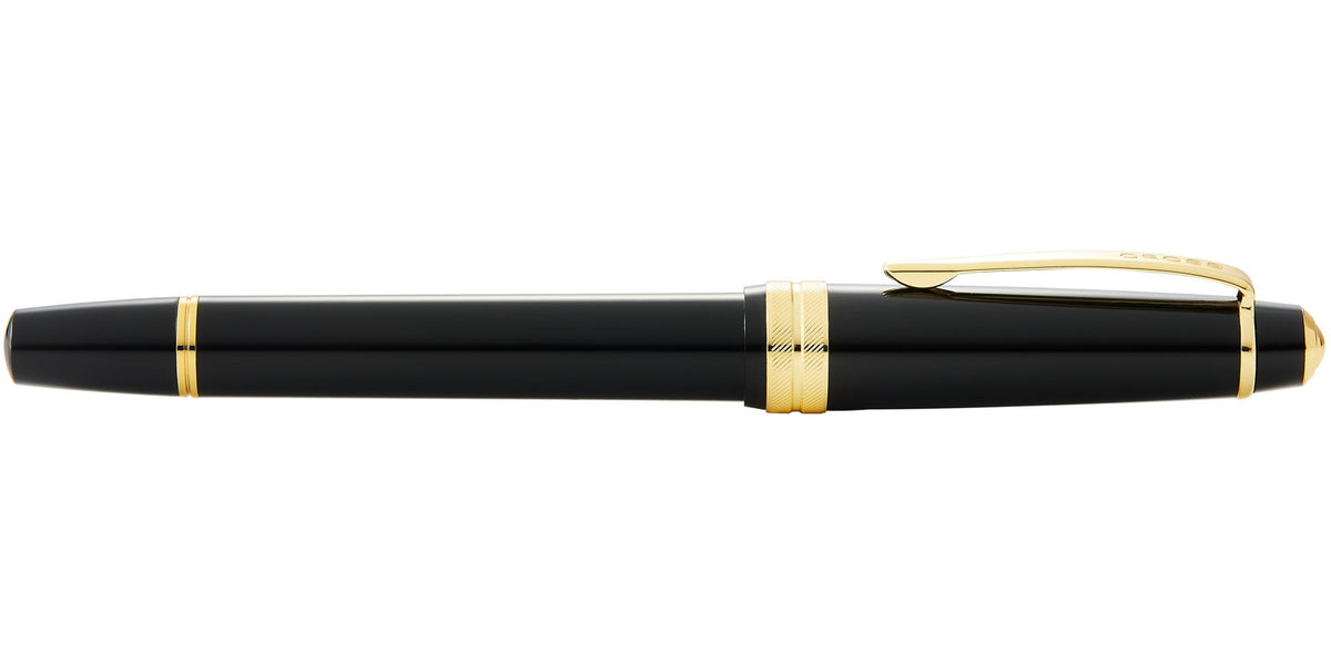 Cross | Bailey Light Fountain Pen | Polished Black Resin and Gold Tone, Extra-Fine Nib