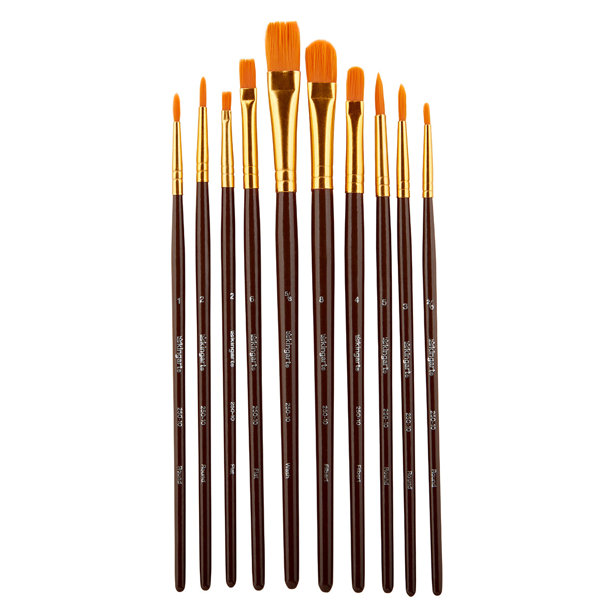 KINGART Studio Mixed Media Brush Set, 10 Brushes, view 3 of 5