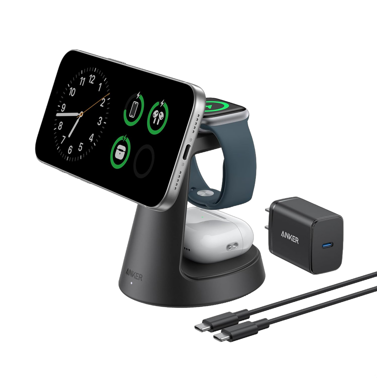 Anker | MagGo Wireless Charging Station | 3-in-1, Dock Stand