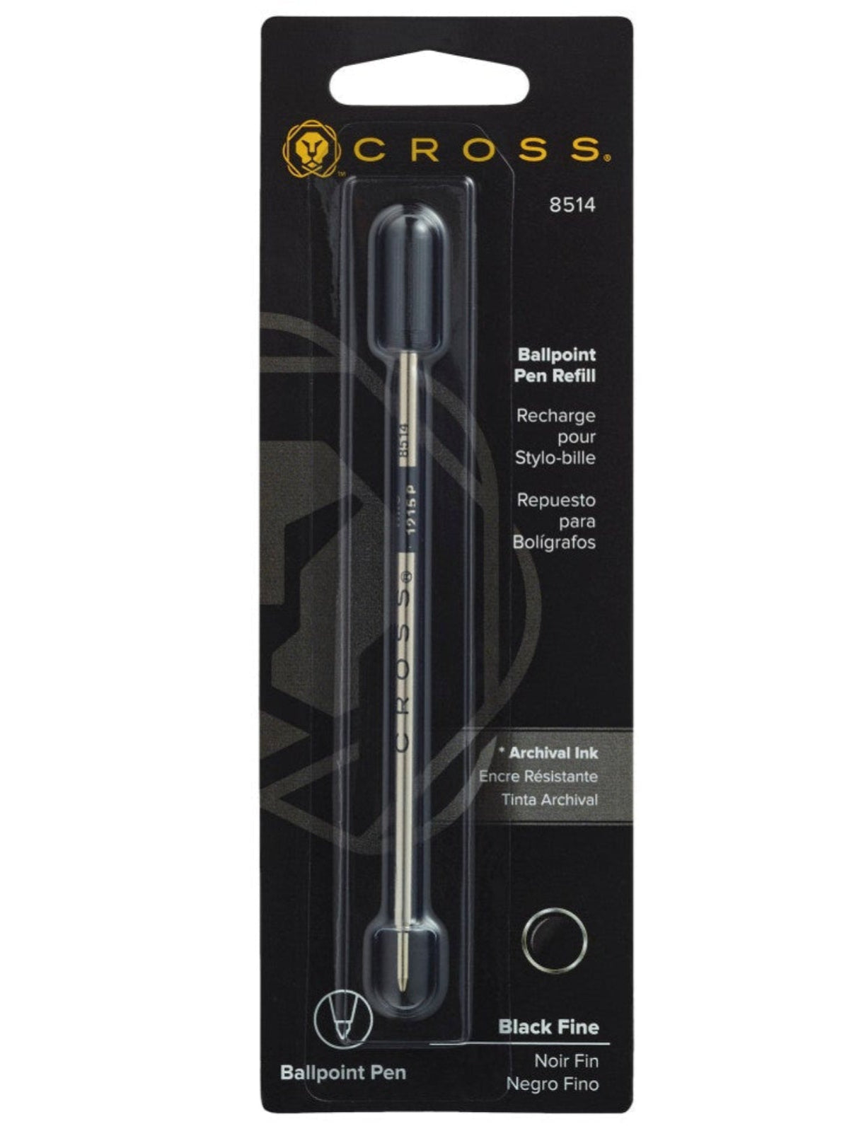 Cross Ballpoint Refill, Black, Fine, 1 Pack