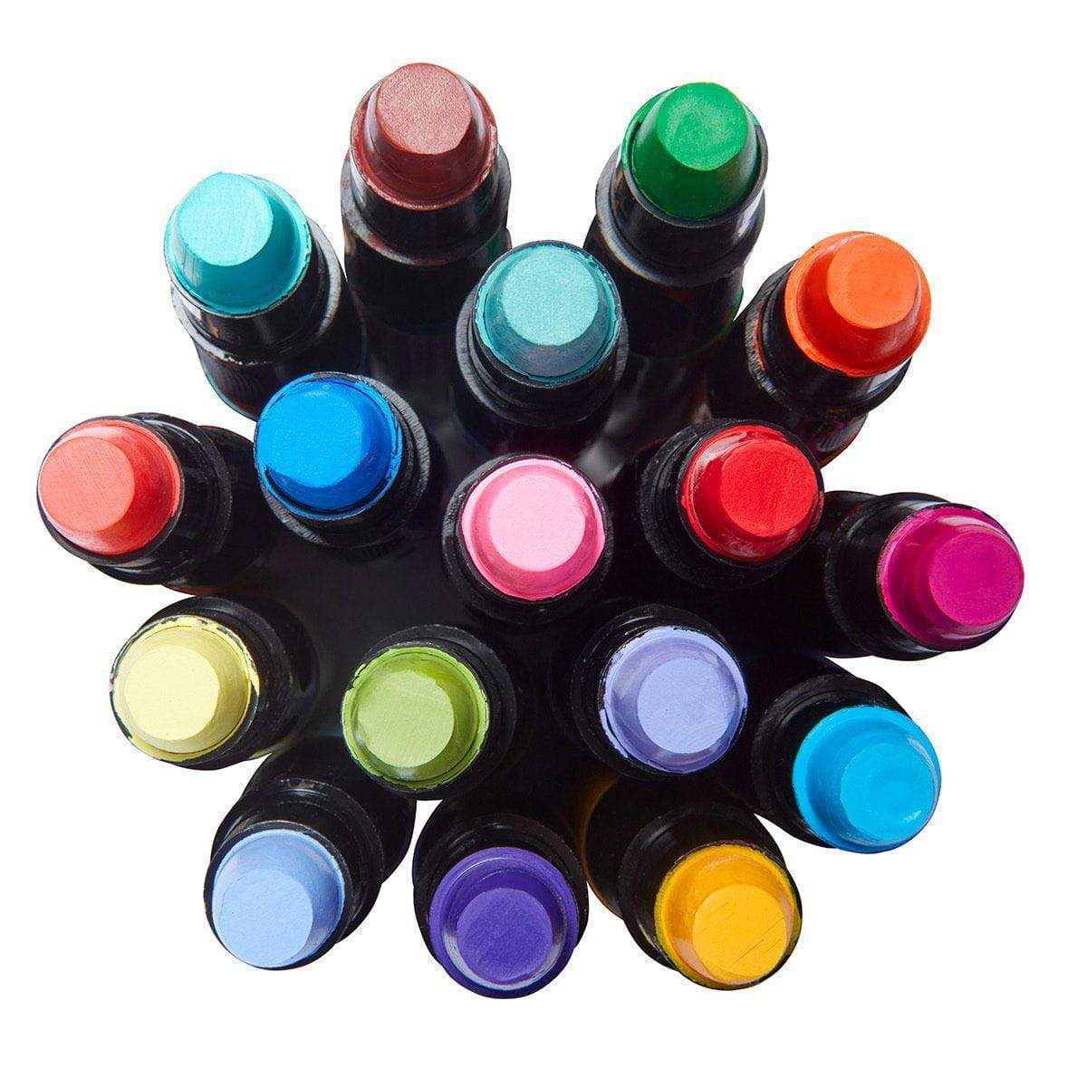 KINGART Mixed Media Gel Stick Crayons, 72 Colors, color swatches