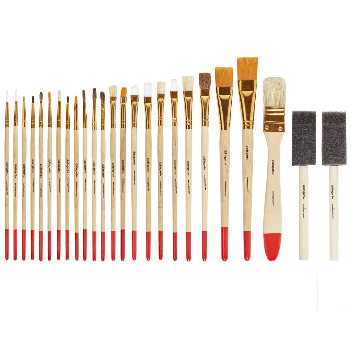 KINGART Value Pack Brush Set, 25 Brushes, view 3 of 5