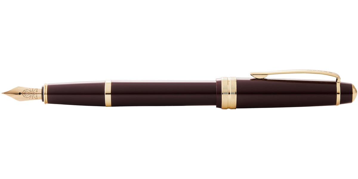 Cross | Bailey Light Fountain Pen | Polished Burgundy Resin and Gold Tone, Extra-Fine Nib