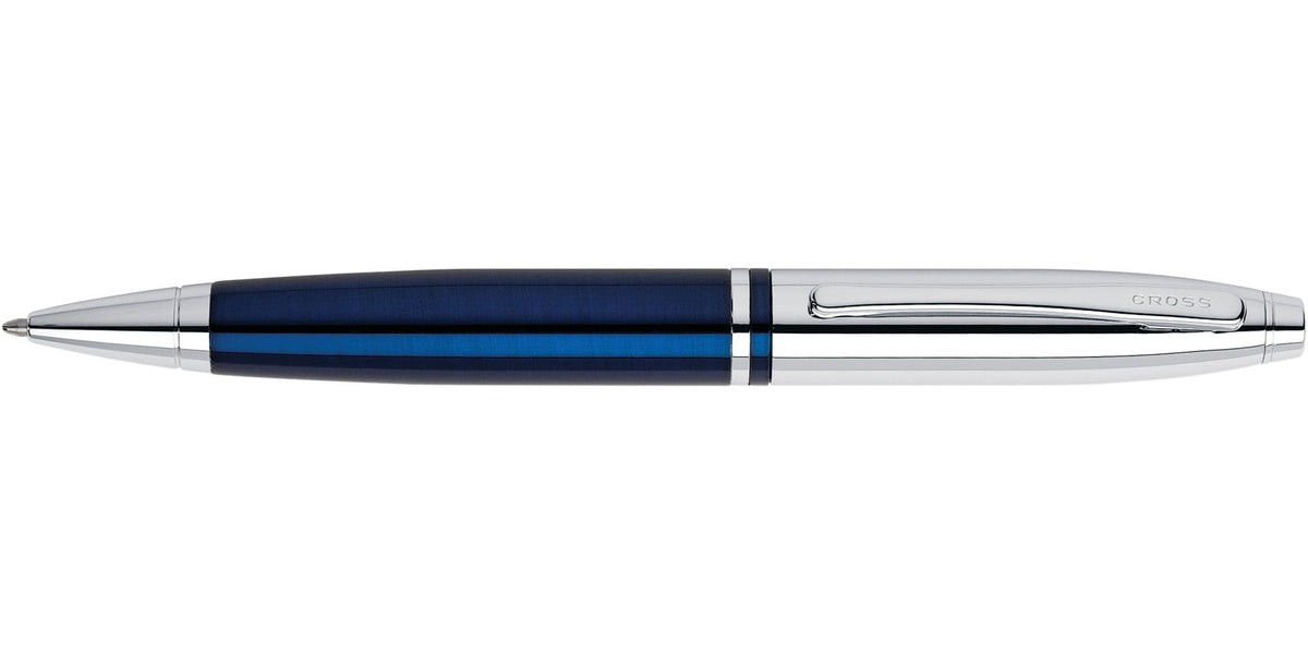 Cross | Calais Ballpoint Pen | Chrome & Blue Lacquer