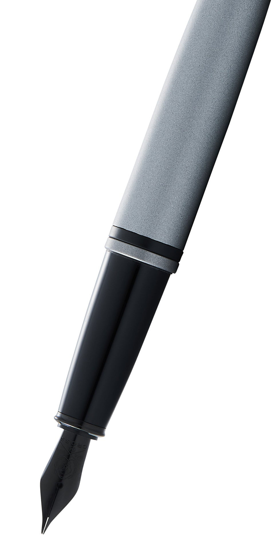 Cross | Calais Fountain Pen | Matte Gray and Black Lacquer, Medium Nib