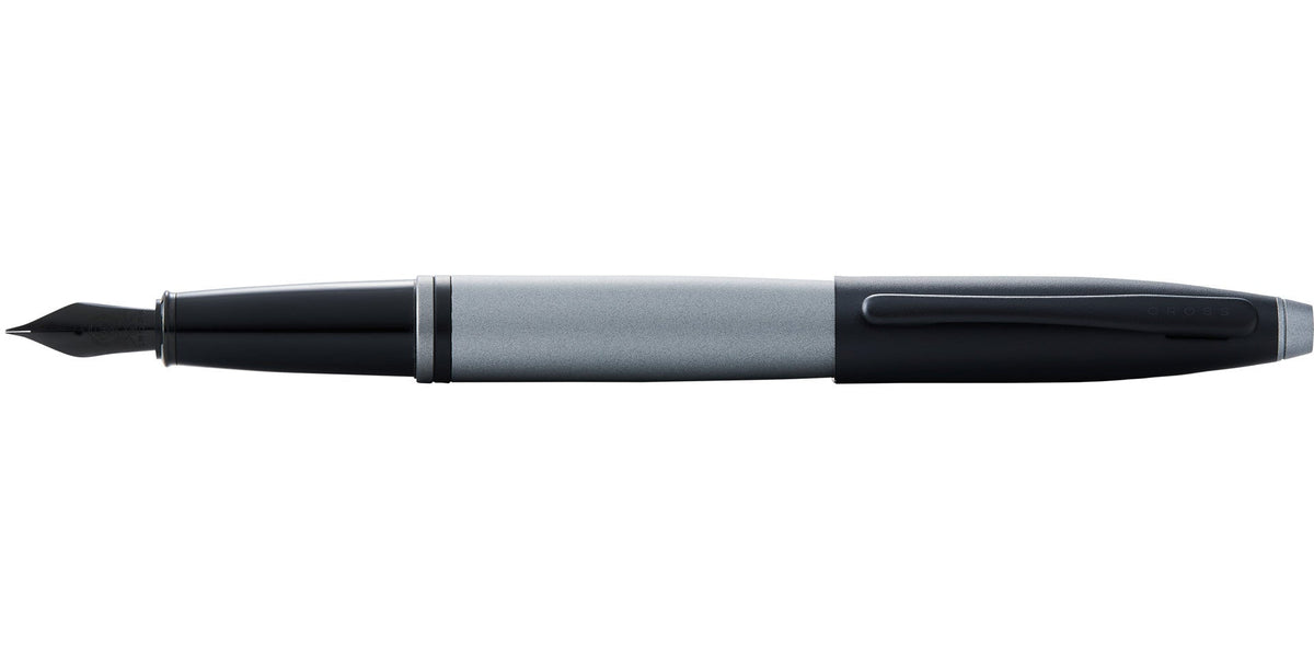 Cross | Calais Fountain Pen | Matte Gray and Black Lacquer, Medium Nib