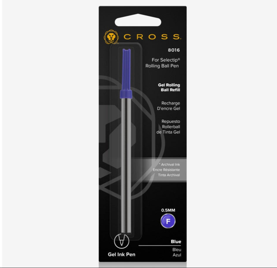 Cross | Selectip Gel Rollerball Refill | Blue, Fine 0.5mm, 1 Pack