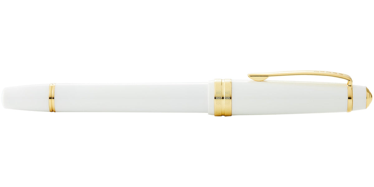 Cross | Bailey Light Fountain Pen | Polished White Resin and Gold Tone, Fine Nib