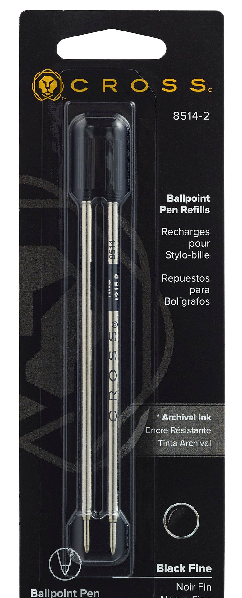 Cross | Ballpoint Refill | Black, Fine, 2 Pack
