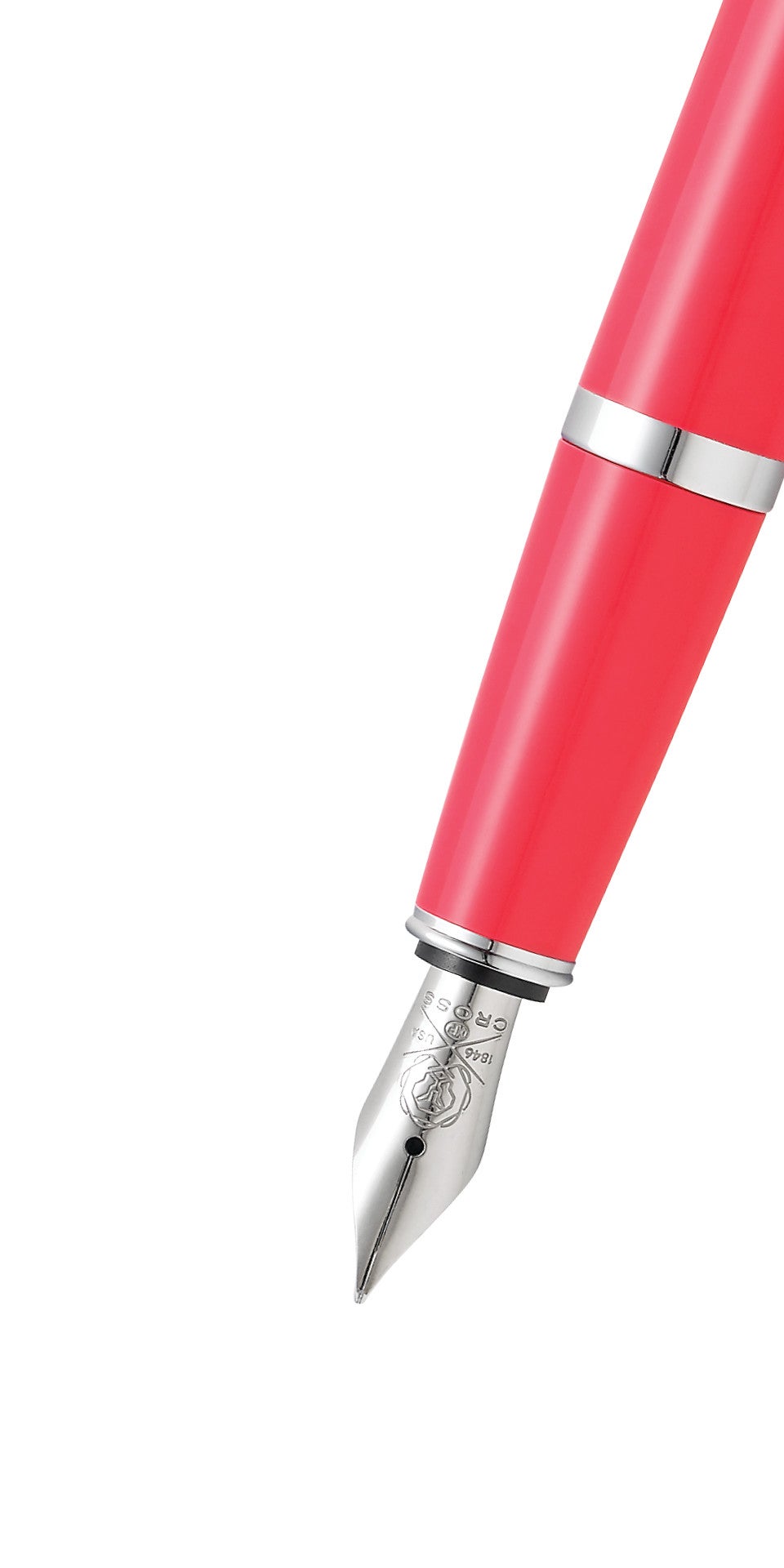 Cross | Bailey Light Fountain Pen | Polished Coral Resin, Fine Nib