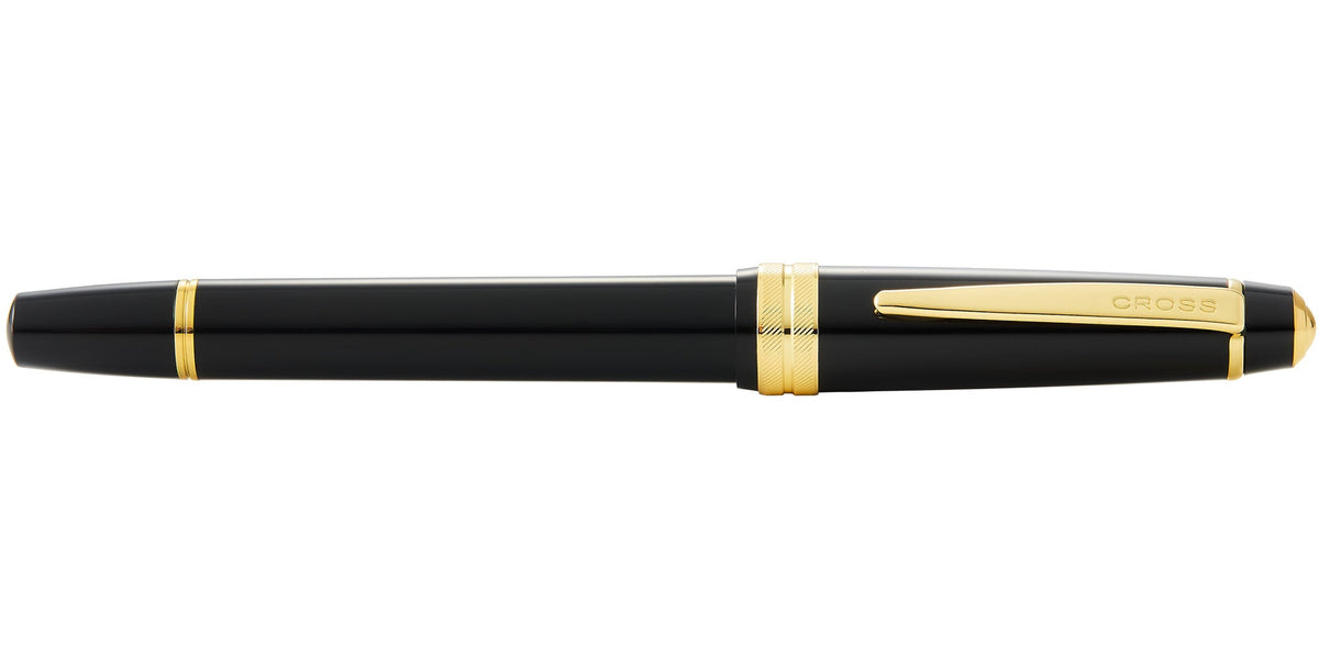 Cross | Bailey Light Fountain Pen | Polished Black Resin and Gold Tone, Medium Nib