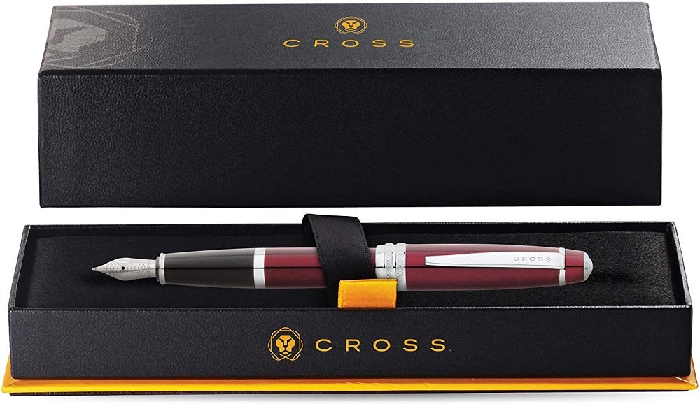 Cross | Bailey Fountain Pen | Red Lacquer, Medium Nib