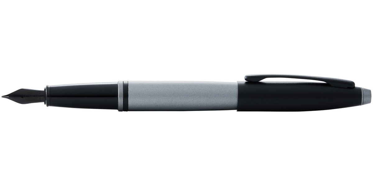 Cross | Calais Fountain Pen | Matte Gray and Black Lacquer, Medium Nib