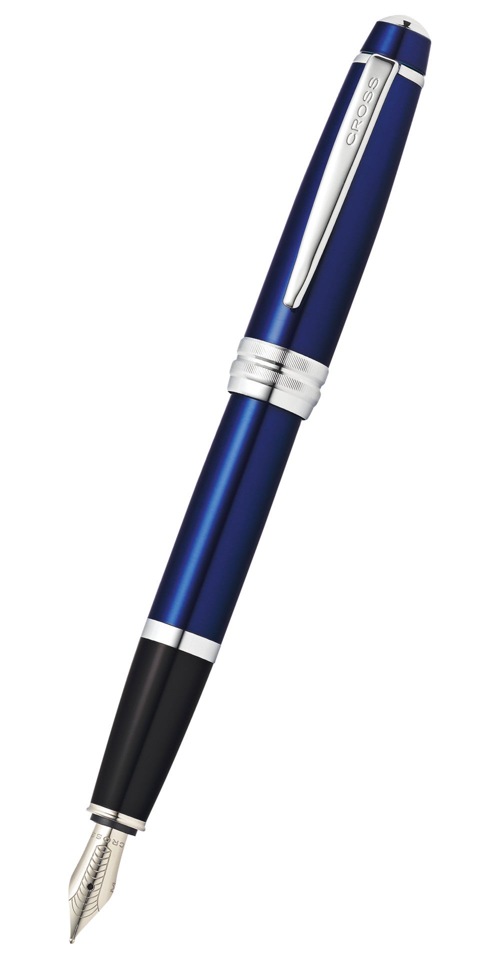 Cross Bailey Fountain Pen, Blue Lacquer, Medium Nib