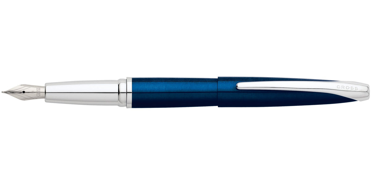 Cross | ATX Fountain Pen | Translucent Blue Lacquer, Fine Nib