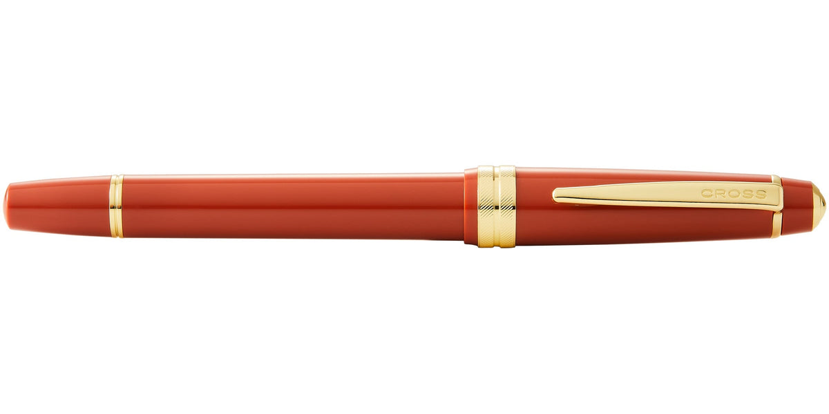 Cross | Bailey Light Fountain Pen | Polished Amber Resin and Gold Tone, Extra-Fine Nib
