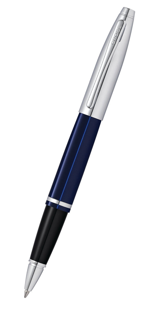 Cross Calais Rollerball Pen, Chrome & Blue Lacquer