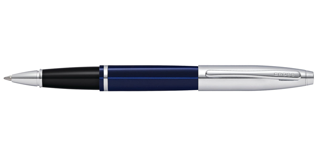 Cross | Calais Rollerball Pen | Chrome & Blue Lacquer