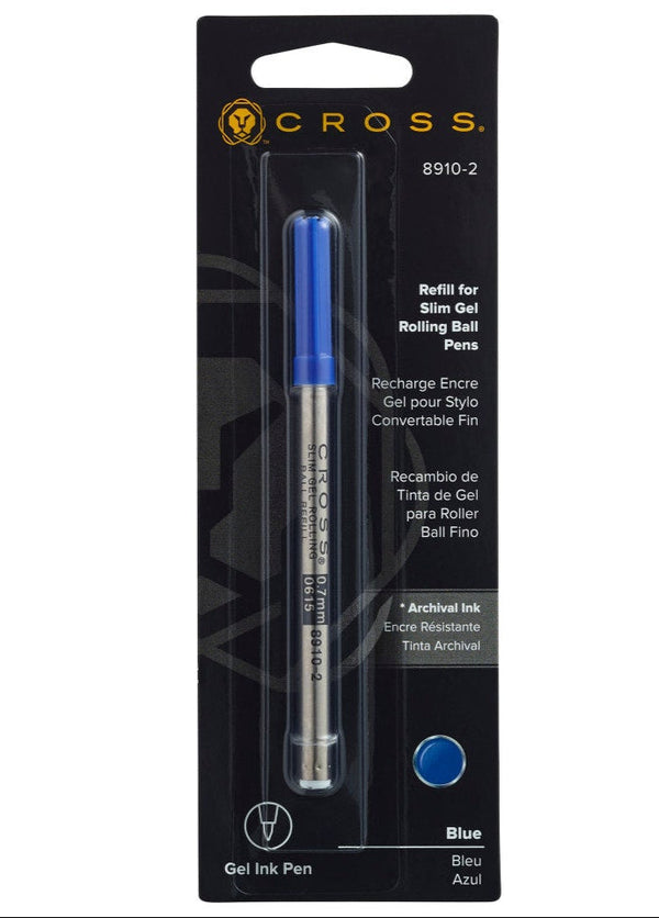Cross Slim Gel Rollerball Refill, Blue, 1 Pack