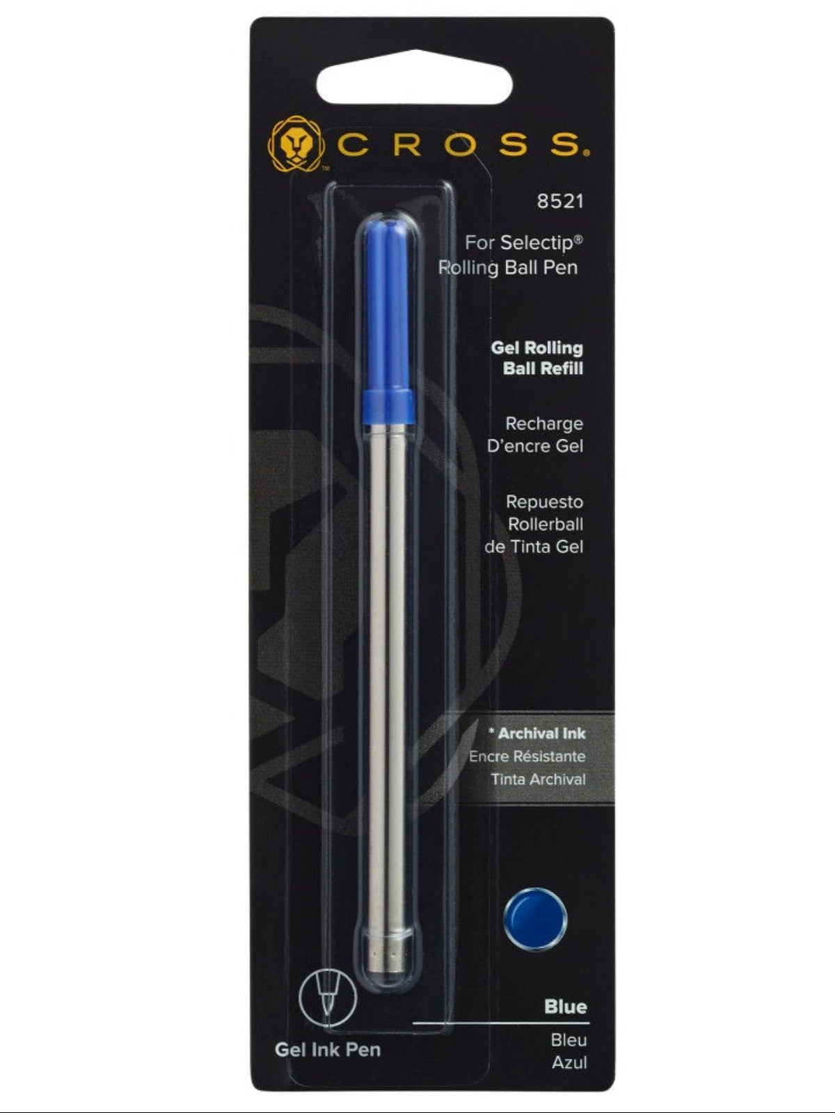 Cross | Selectip Gel Rollerball Refill | Blue, Medium, 1 Pack