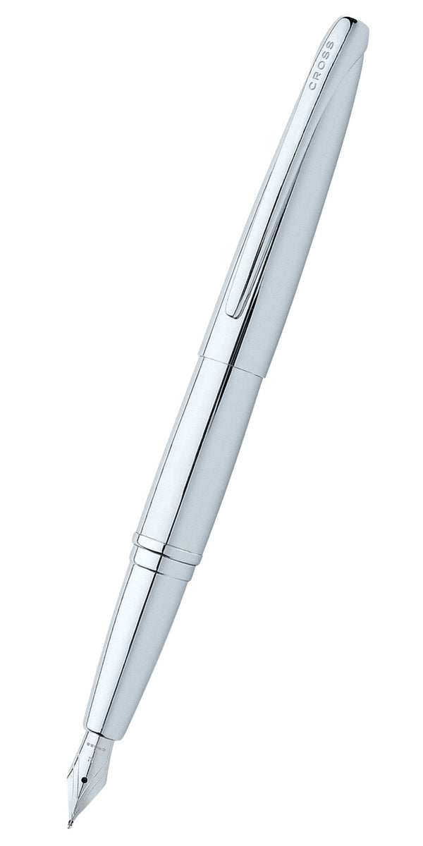 Cross ATX Fountain Pen, Pure Chrome, Fine Nib
