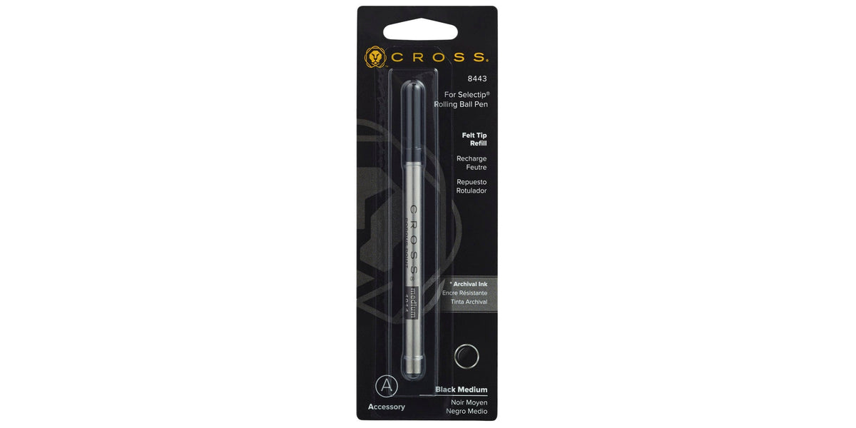 Cross | Selectip Porous-Point Felt-Tip Refill | Black, Medium