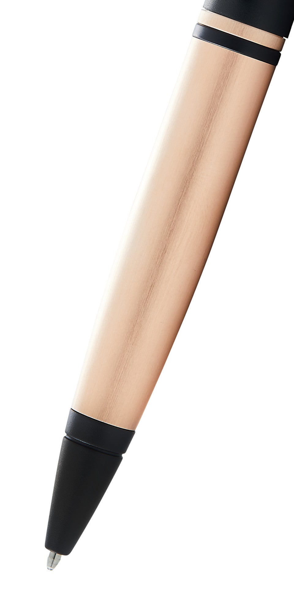 Cross | Calais Ballpoint Pen | Brushed Rose Gold Plate and Black Lacquer