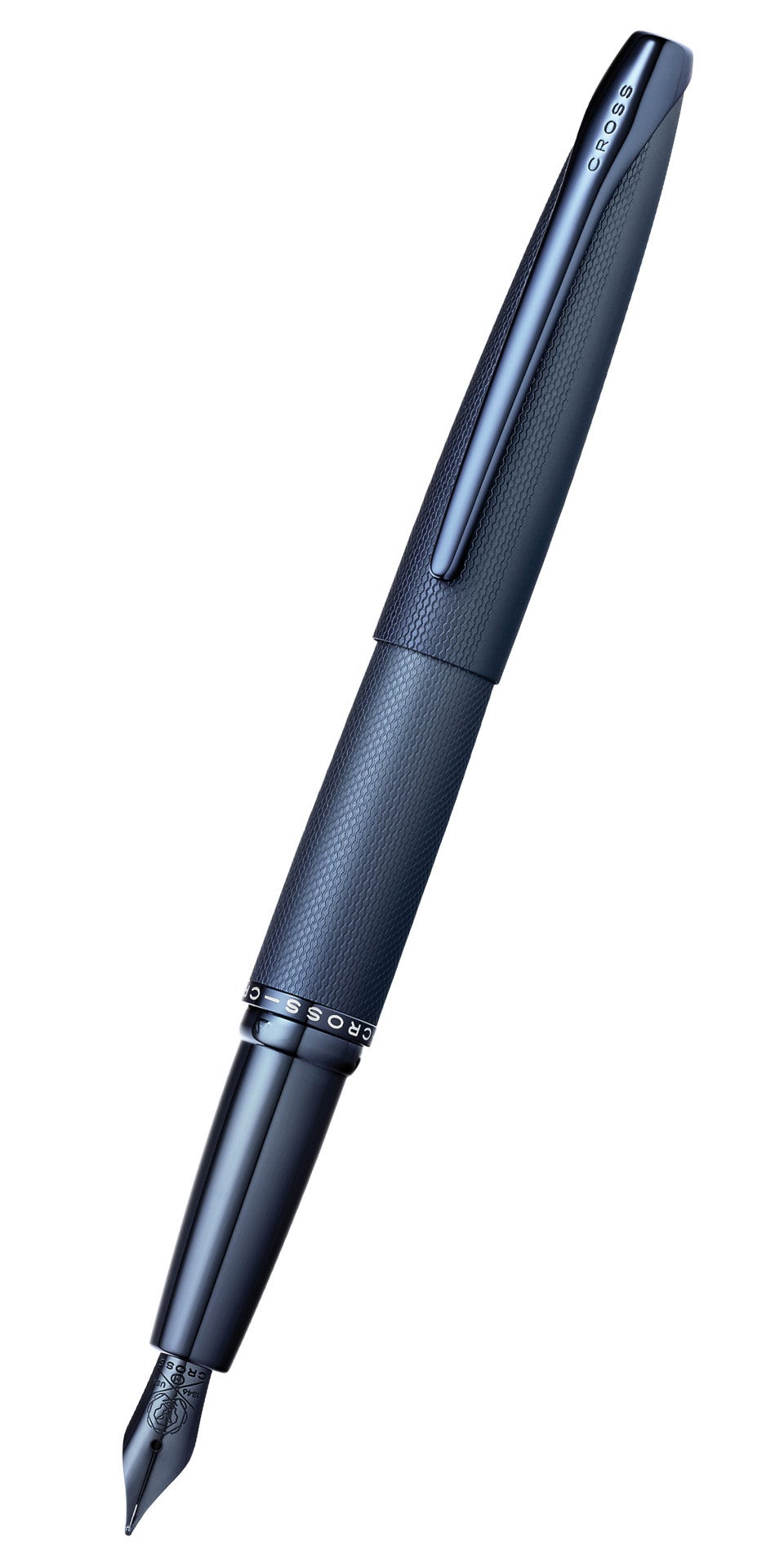 Cross ATX Fountain Pen, Sandblasted Dark Blue, Medium Nib