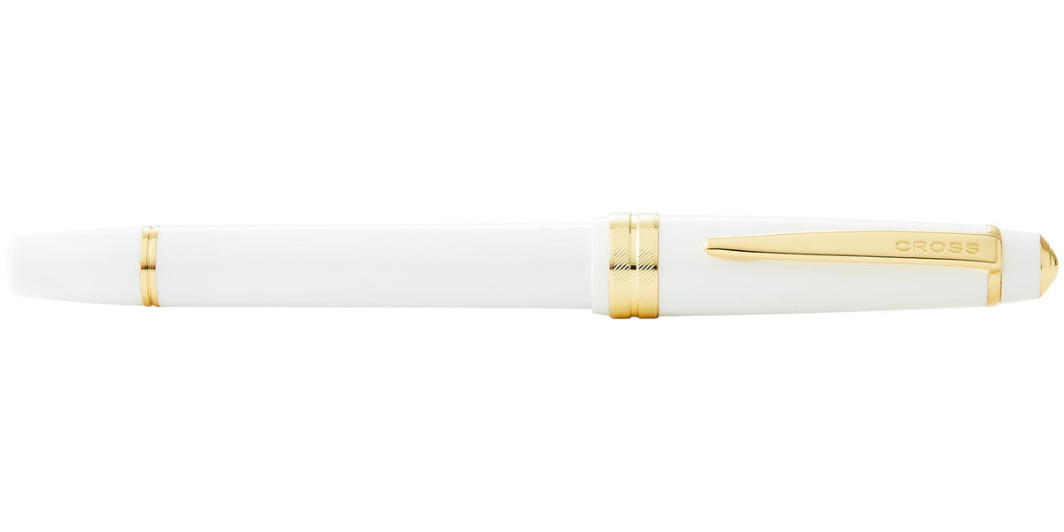 Cross | Bailey Light Fountain Pen | Polished White Resin and Gold Tone, Fine Nib